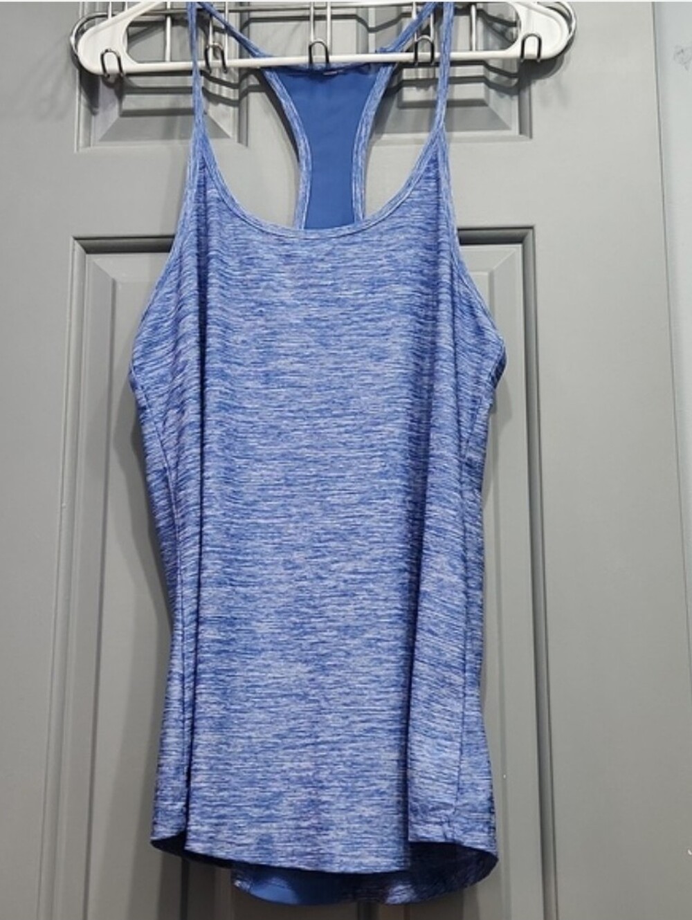 Jockey Blue Mesh Back Strip Skinny Strap Tank Top